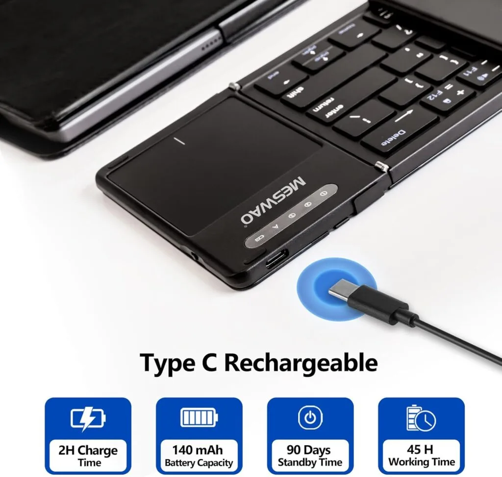 Meswao Ultra Foldable Bluetooth Keyboard