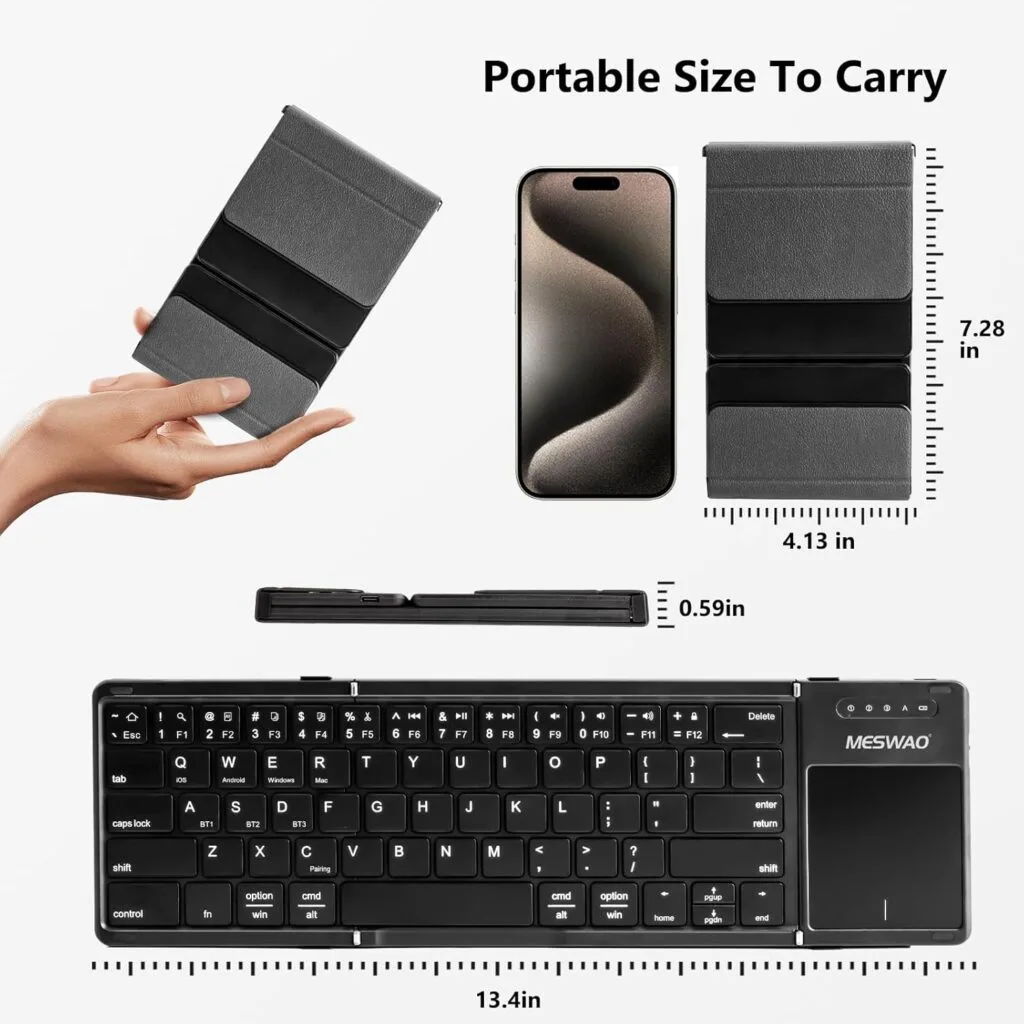 Meswao Ultra Foldable Bluetooth Keyboard